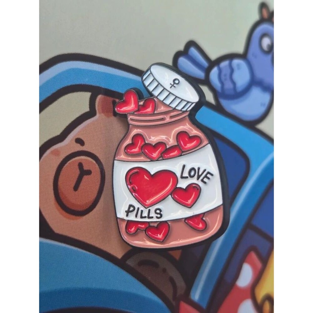 Cute red Love Potion enamel pin